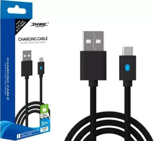 Кабель USB Type-C черный 3 м. Dobe TY-0803B [АКСЕССУАРЫ]